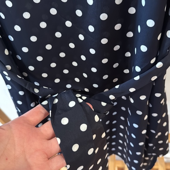 Cute Navy Porma Polka Dotted Blouse - Picture 2 of 4